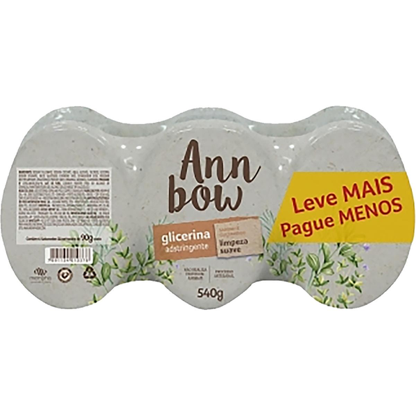 Sabonete Ann Bow 90g - Glicerina - Com 6 Sabonetes - Leve Mais, Pague Menos