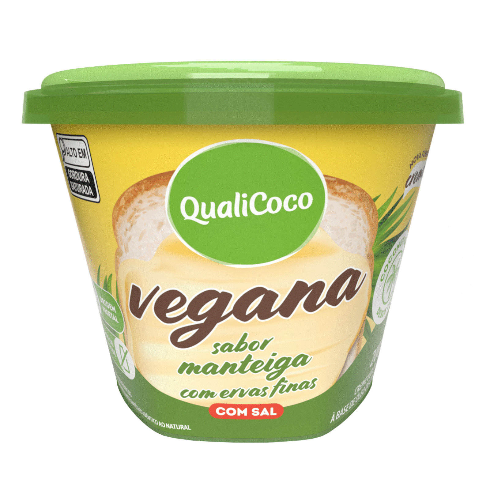 Manteiga QUALICOCO Vegana Com Ervas Finas com Sal 200g