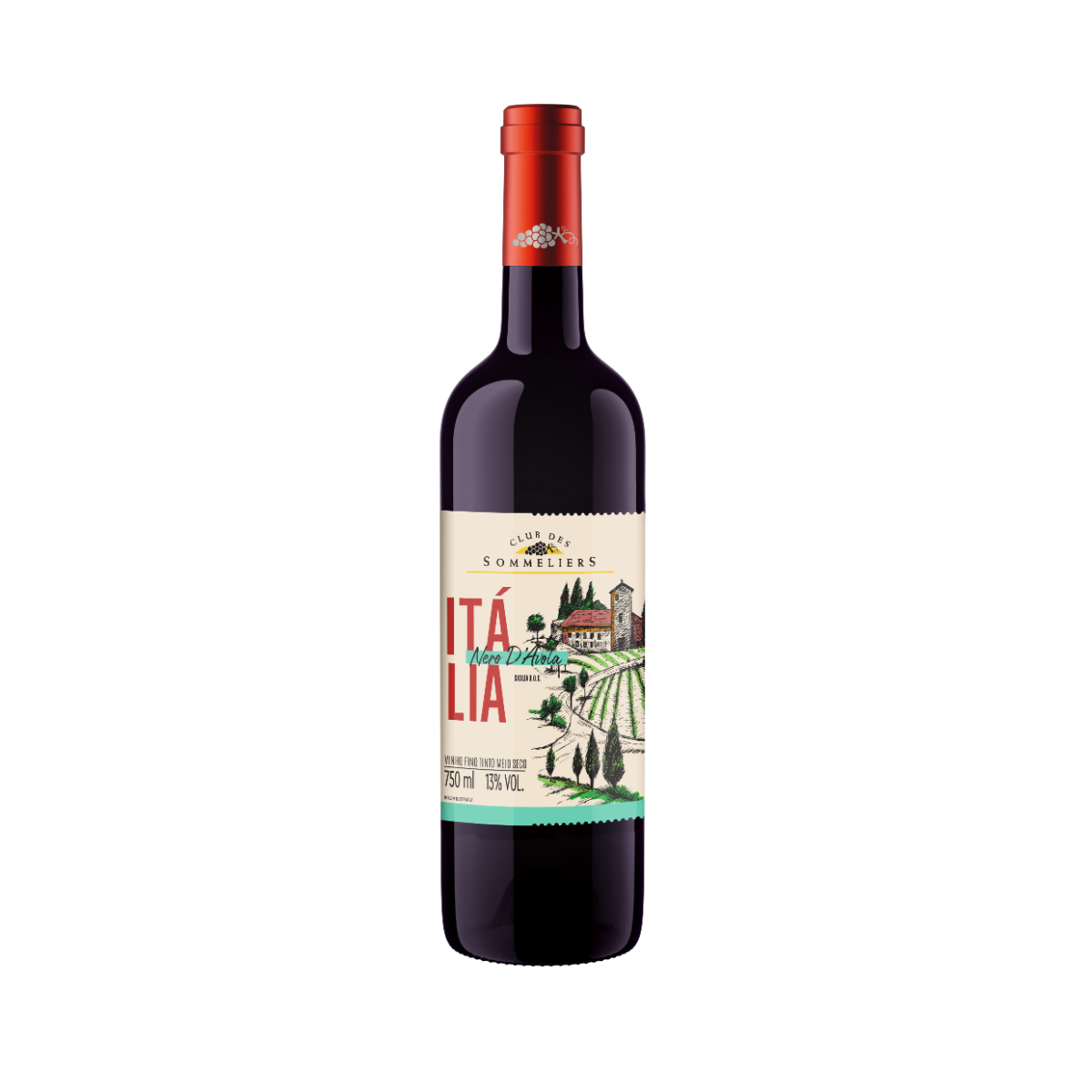 Vinho Tinto Italiano Clube Des Sommeliers Nero Davola 750ml