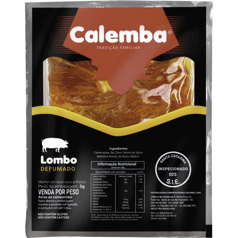 Lombo Suíno Calemba Defumado Preço por quilo na peça