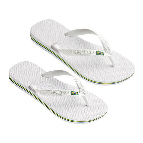 Chinelo Brasil Havaianas Branco Nº 37/38