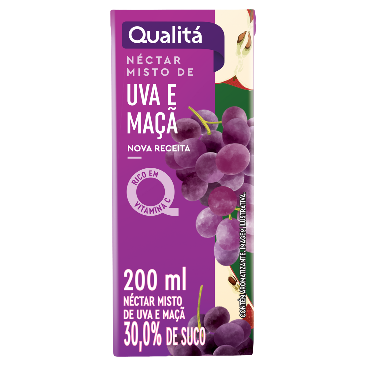 Néctar Uva e Maçã Qualitá Caixa 200ml