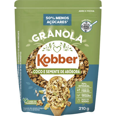 Granola Kobber Coco e Semente de Abóbora 210g