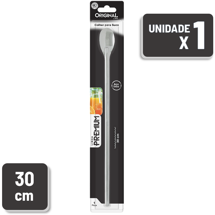 Colher para Suco Original Line Aço Inox 30cm Linha Premium