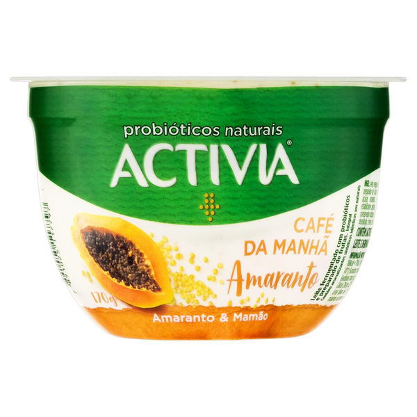 Iogurte Activia Café da Manhã Mamão e Amaranto 170g
