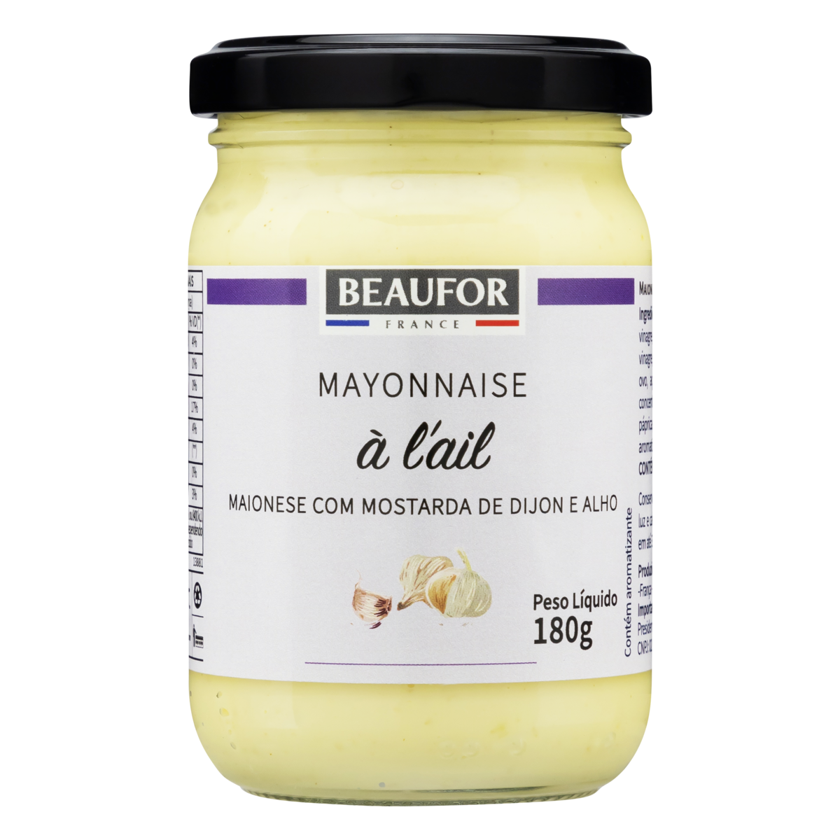 Maionese com Alho e Mostarda Dijon Beaufor Francesa 180g