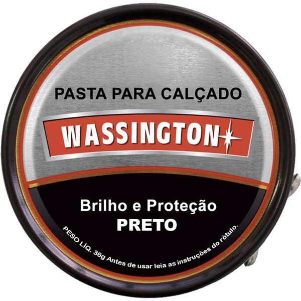 Pomada para Calçados Wassington 36g - Preta