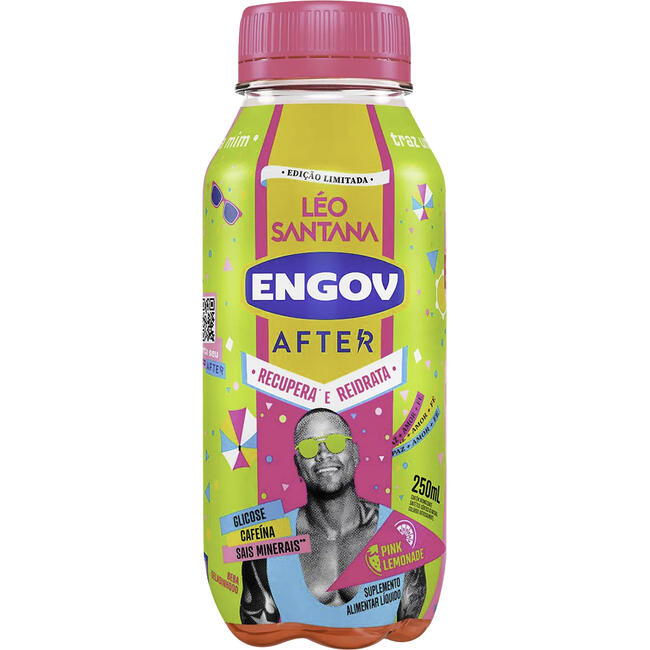 Suplemento Alimentar Líquido Pink Lemonade Léo Santana Engov After Frasco 250ml