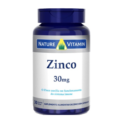 Suplemento Alimentar Nature Vitamin Vitamina Zinco 30mg Com 30 Cápsulas