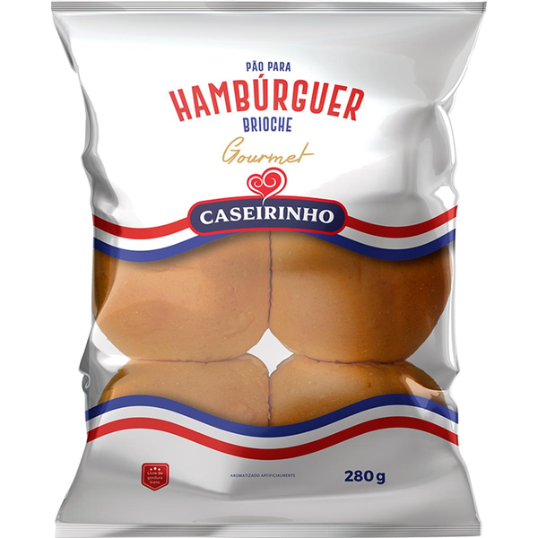 Brioche Caseirinho 280g - Para Hambúrguer - Gourmet