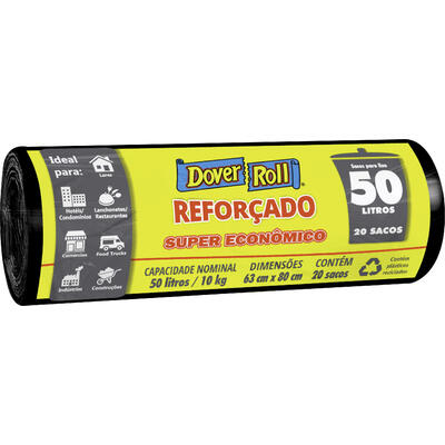 Saco de Lixo Dover Super Econômico 50L 20 un