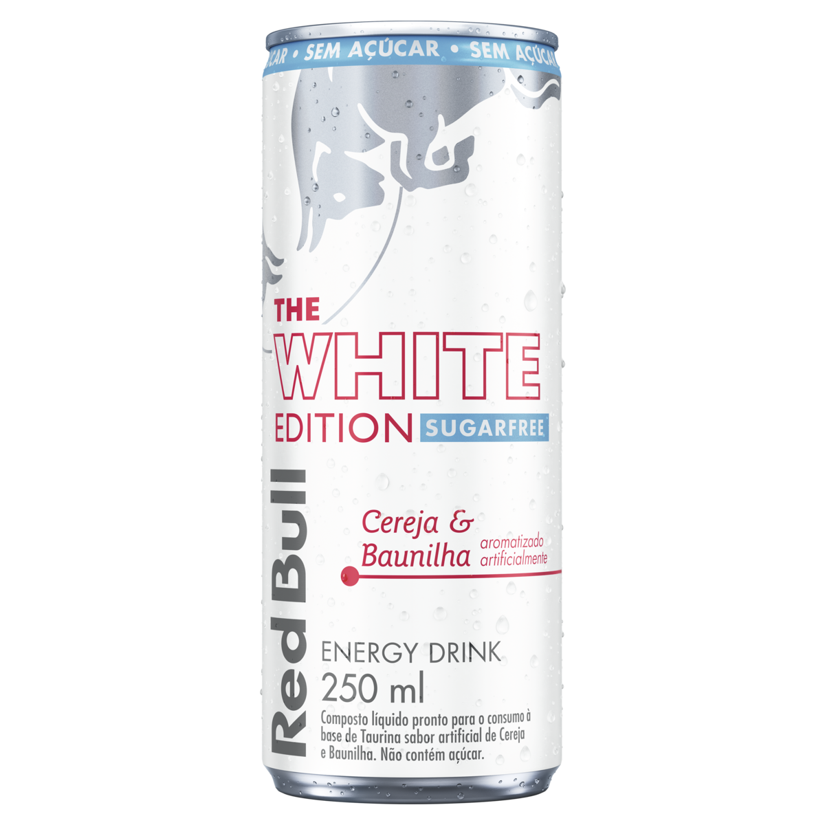Bebida Energética RED BULL Sugarfree Cereja e Baunilha White 250ml