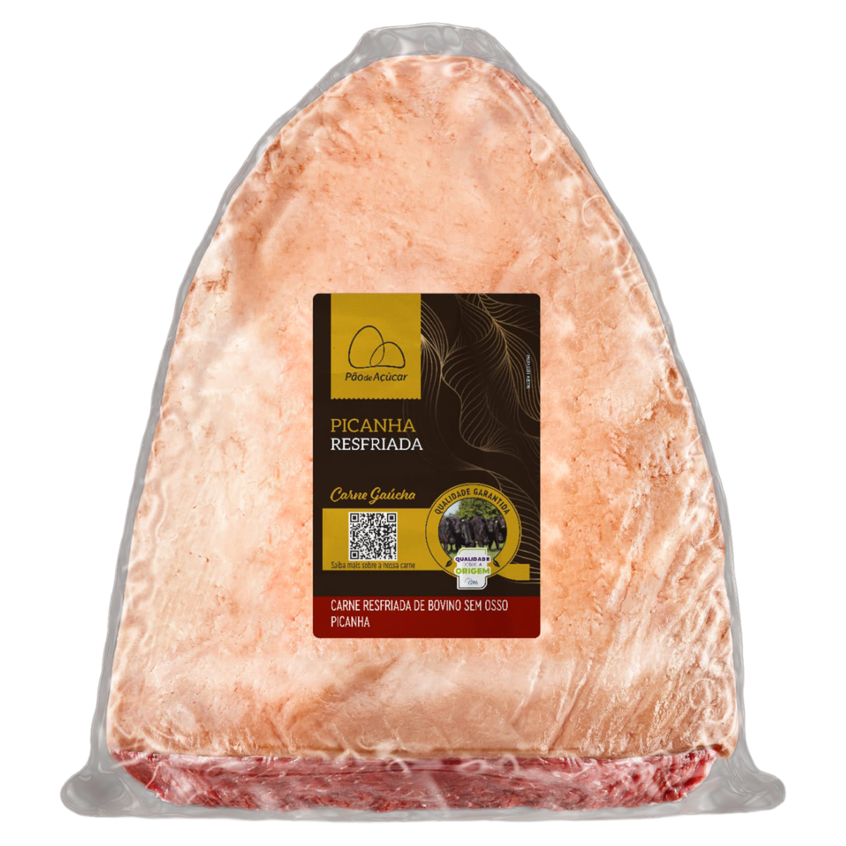 Picanha Bovina Resfriada Sem Osso Pão de Açúcar Carne Gaúcha 1,5kg