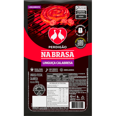 Linguiça Calabresa Perdigão Nabrasa com Pimenta 500g