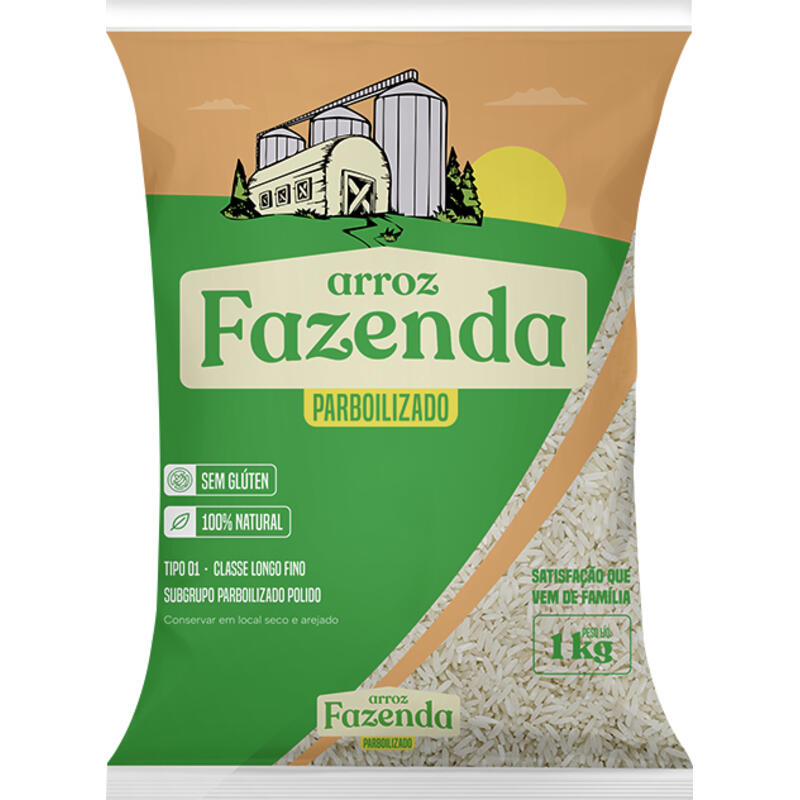 Arroz Fazenda Parboilizado Tipo 1 1kg