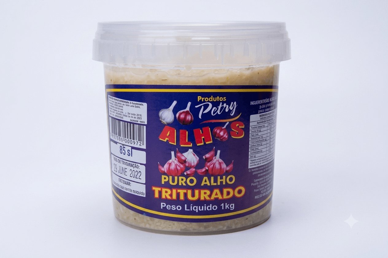 Puro Alho Petry Alhos Pasta 1kg - Tempero Prático para Culinária