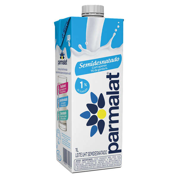 Leite UHT Parmalat Semidesnatado 1L