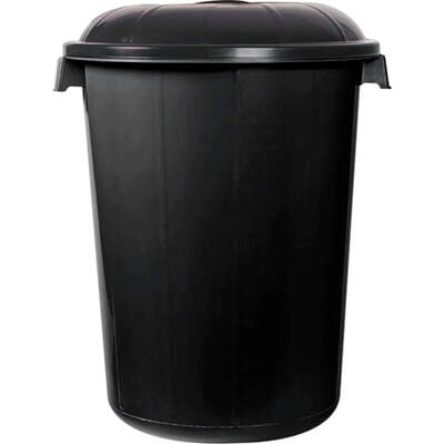Lixeira MB com Tampa 63L, Preta