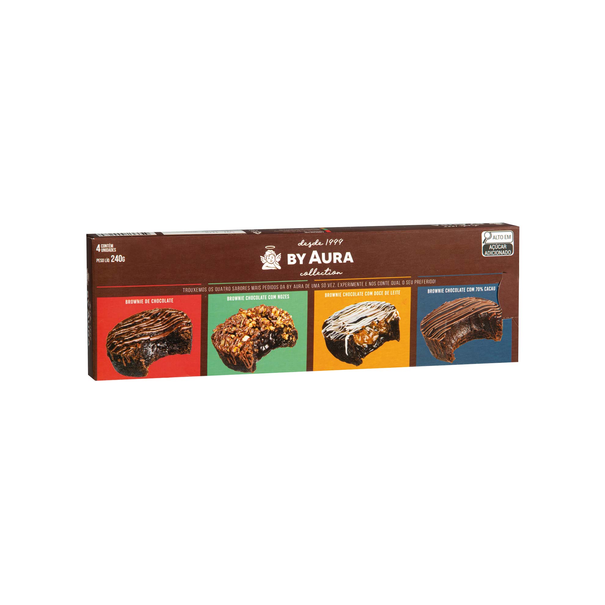Brownies Sortidos By Aura 240g 4 unidades