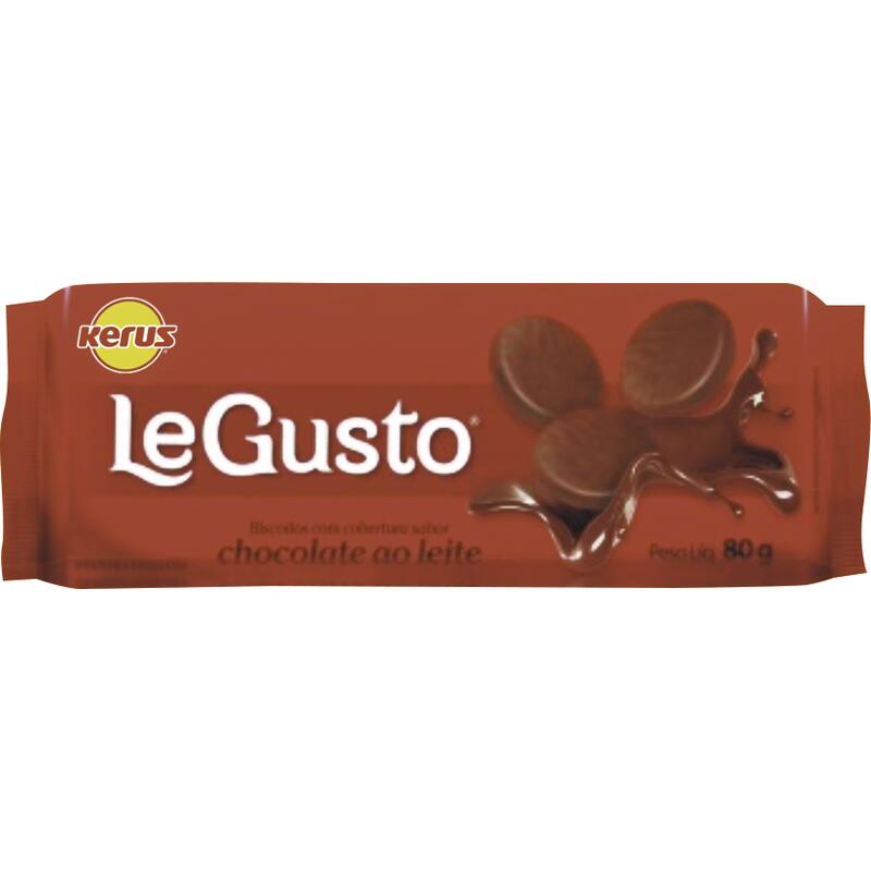Biscoito Kerus LeGusto Coberto de Chocolate 80g