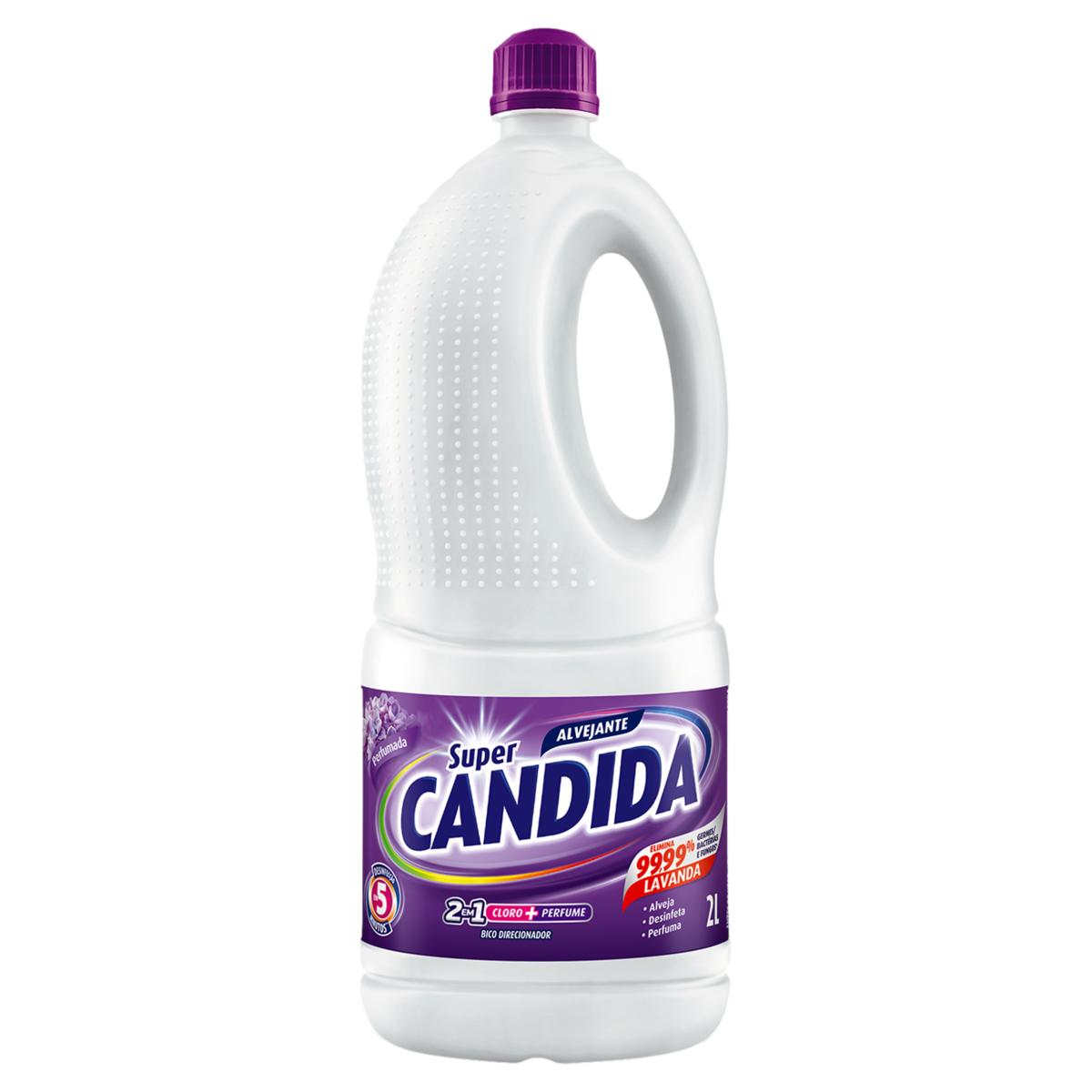 Alvejante Uso Geral com Cloro Lavanda Super Candida Frasco 2l