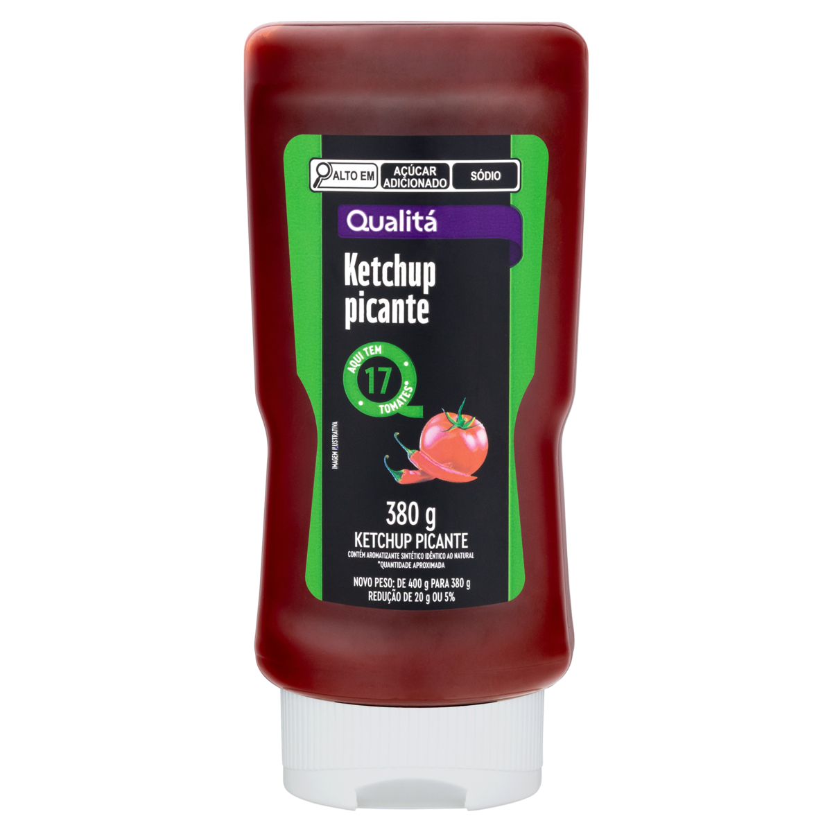 Ketchup Picante Qualitá Squeeze 380g