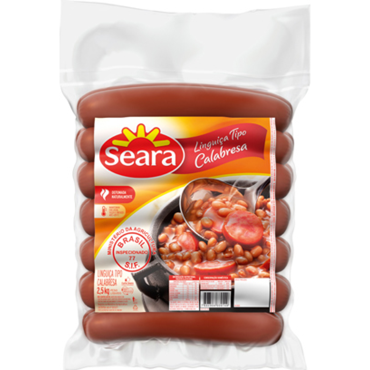 Linguiça Calabresa Curada Seara 2,5kg
