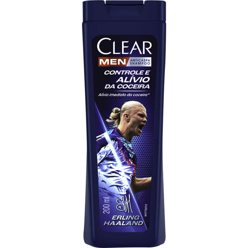 Shampoo Anticaspa Clear Men Controle e Alívio da Coceira Frasco 200ml