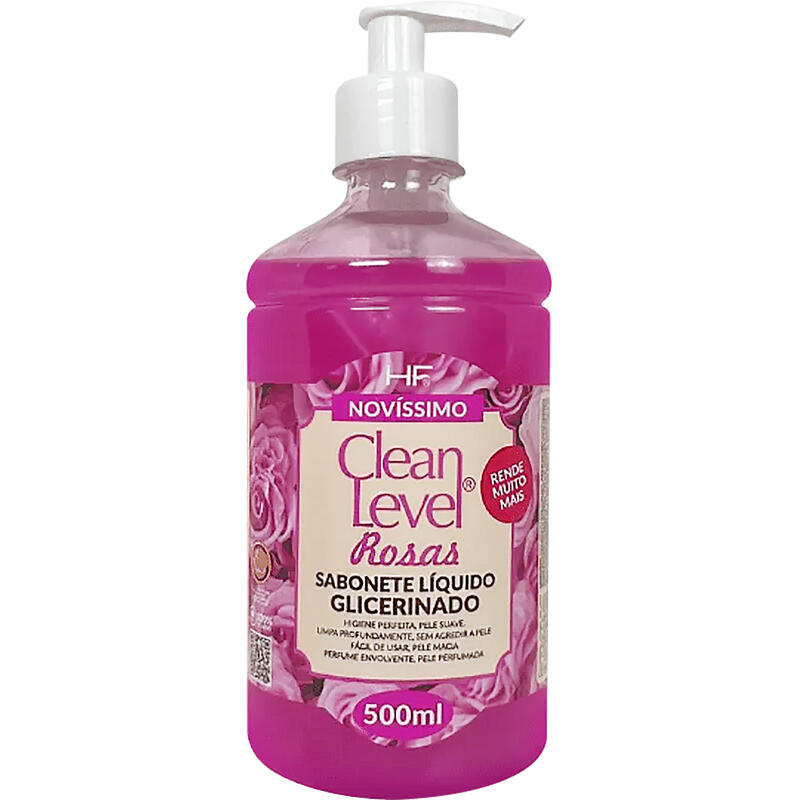 Sabonete Líquido Clean Level Rosas 500ml