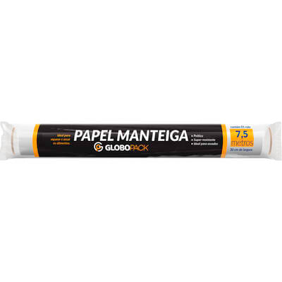 Papel Manteiga Globopack 0,30cm x 7,5m 1 rolo