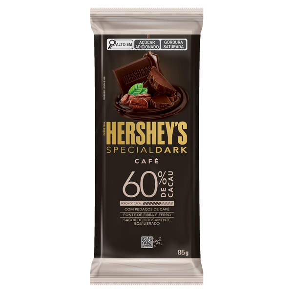 Chocolate Amargo 60% Cacau com Pedaços de Café Hershey's Special Dark Pacote 85g