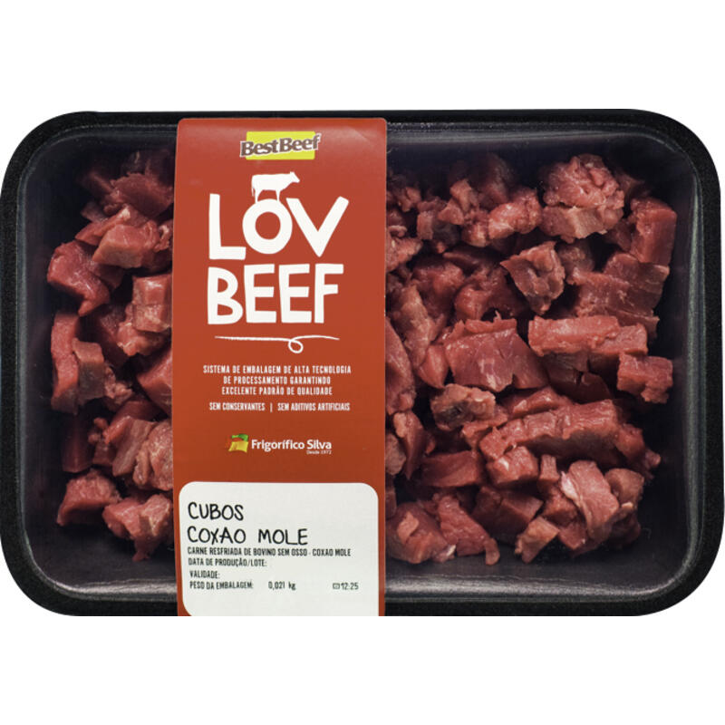 Carne Bovina em Cubos Coxão Mole Best Beef Resfriada 400g