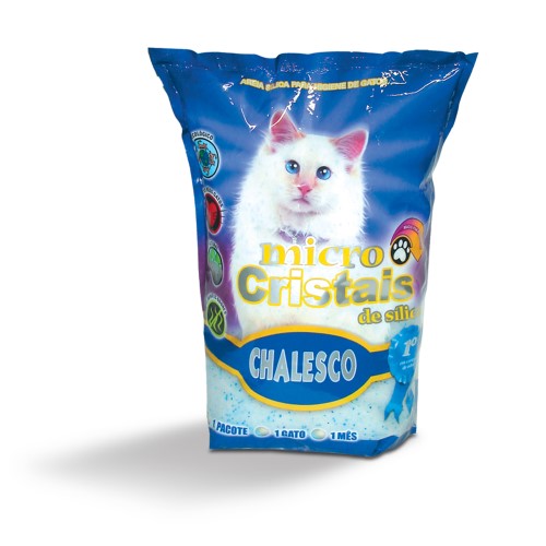 Areia Sanitária Para Gatos Micro Cristais De Sílica Chalesco 1,8kg