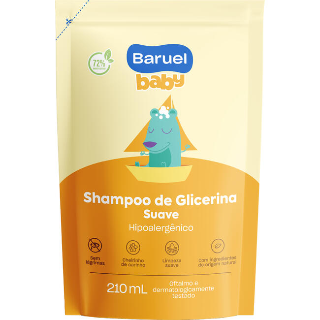 Shampoo Infantil Baruel Baby Glicerina 210ml
