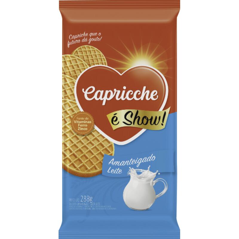Biscoito Amanteigado Capricche Leite 288g