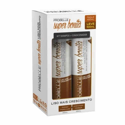 Kit Shampoo+ Condicionador Probelle S.b Liso Mais Crescimento 250ml