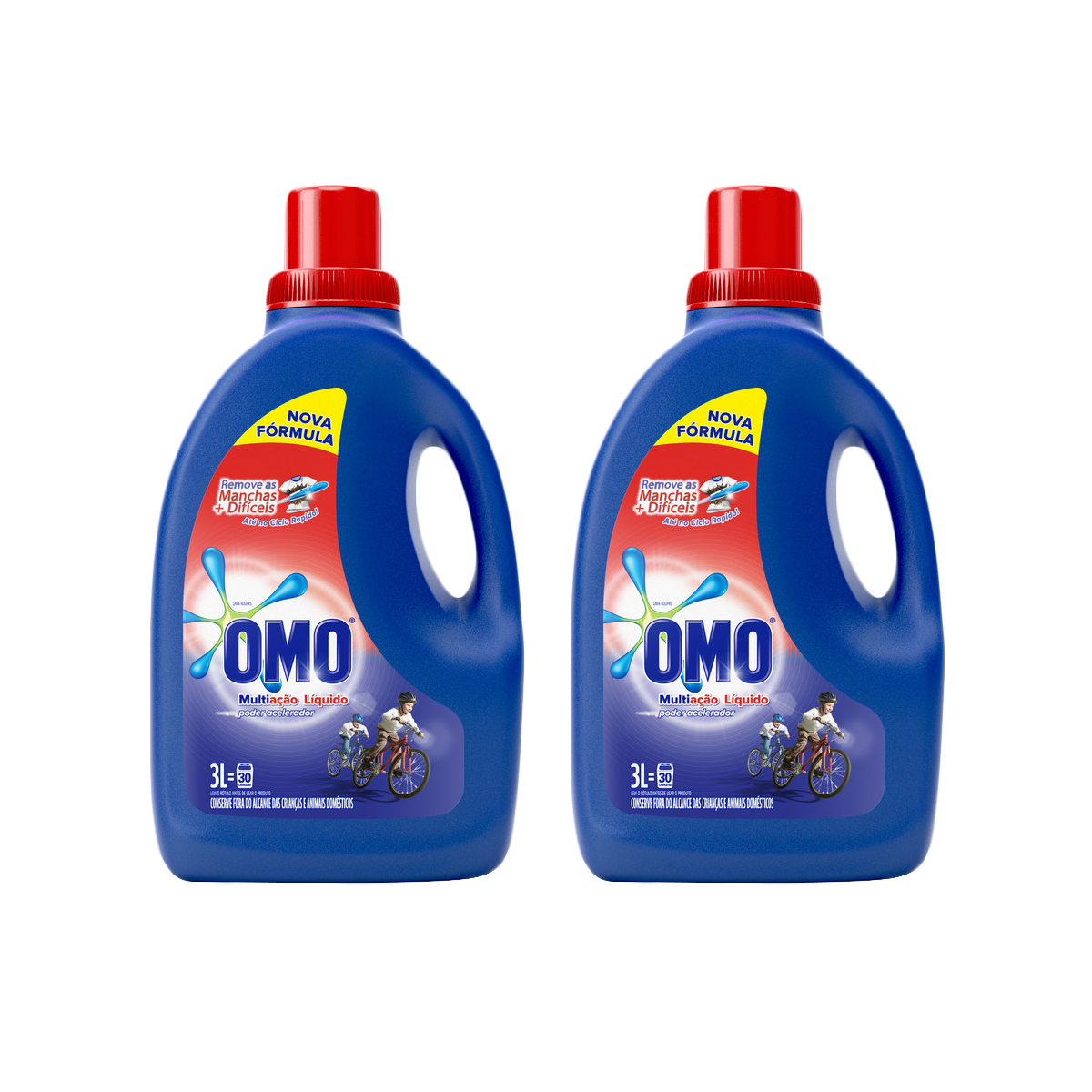 Kit com 2 Sabão Líquido OMO Multiação 3L Cada