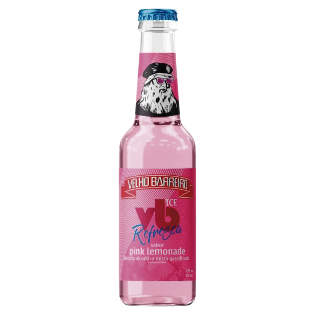 Bebida Mista Alcolica Pink Lemonade Velho Barreiro Refresca Ice 275ml