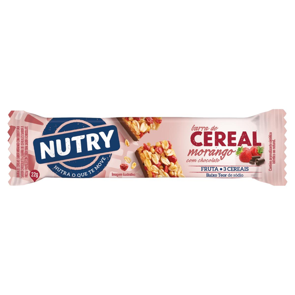 Barra de Cereais Nutry Morango com Chocolate 22g