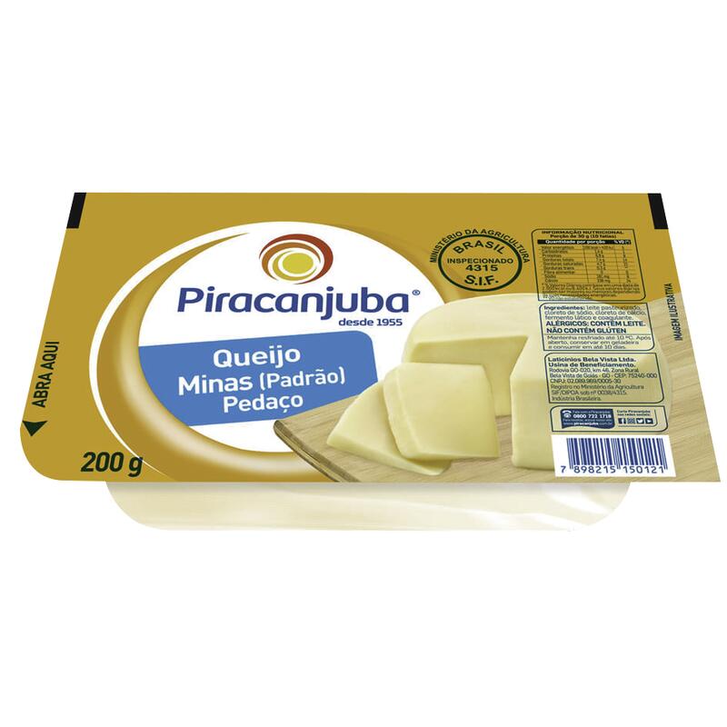 Queijo Piracanjuba Minas Padrão 200g