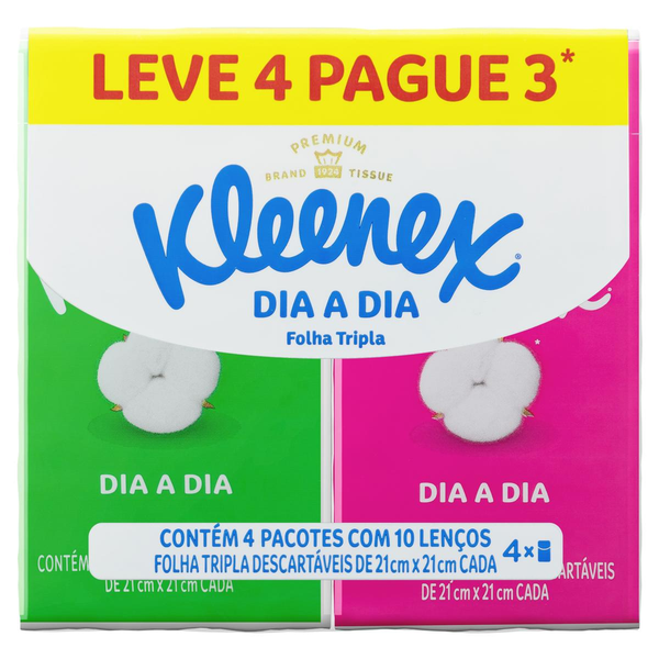 Lenços de Papel Kleenex Leve 4un Pague 3un