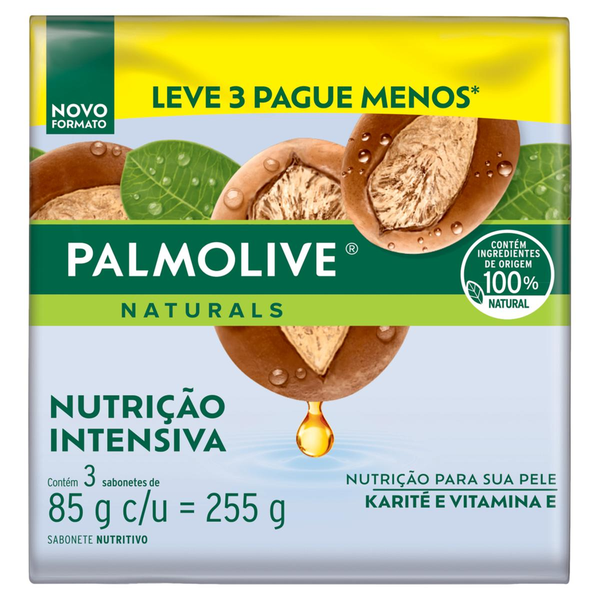 Kit Palmolive Sabonete Hidratação Intensiva com Karité em Barra 85g