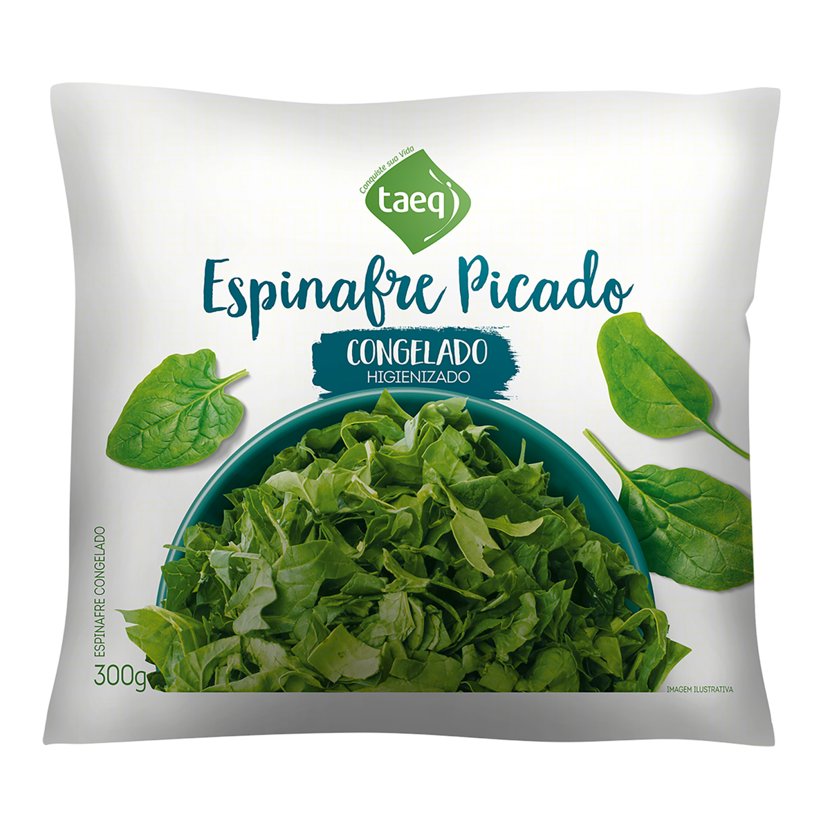 Espinafre Congelado Picado Higienizado Taeq Pacote 300g