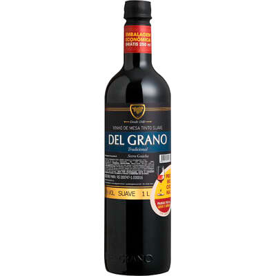 Vinho Del Grano Tinto Suave 1L