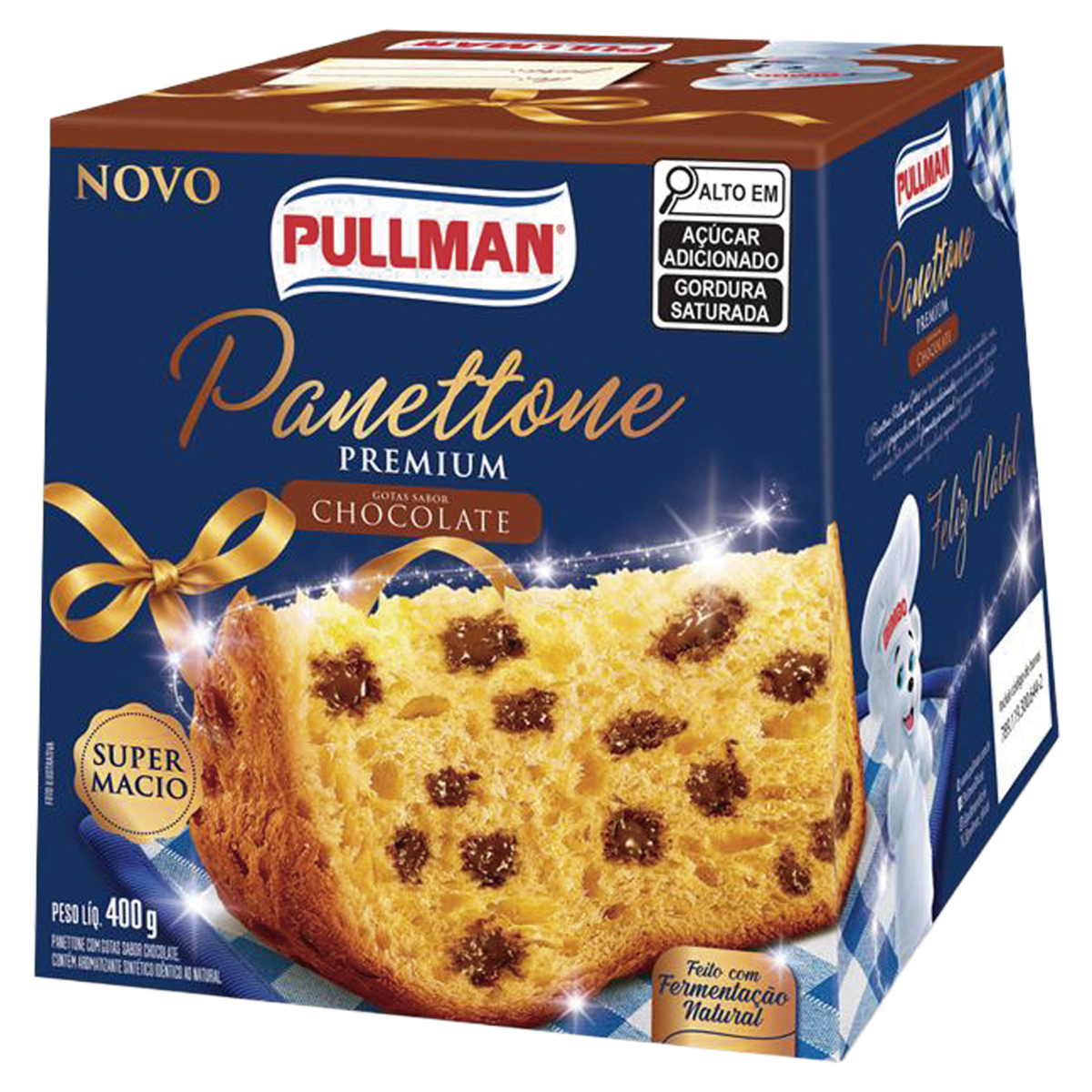 Panettone com Gotas de Chocolate Premium Caixa Pullman 400g