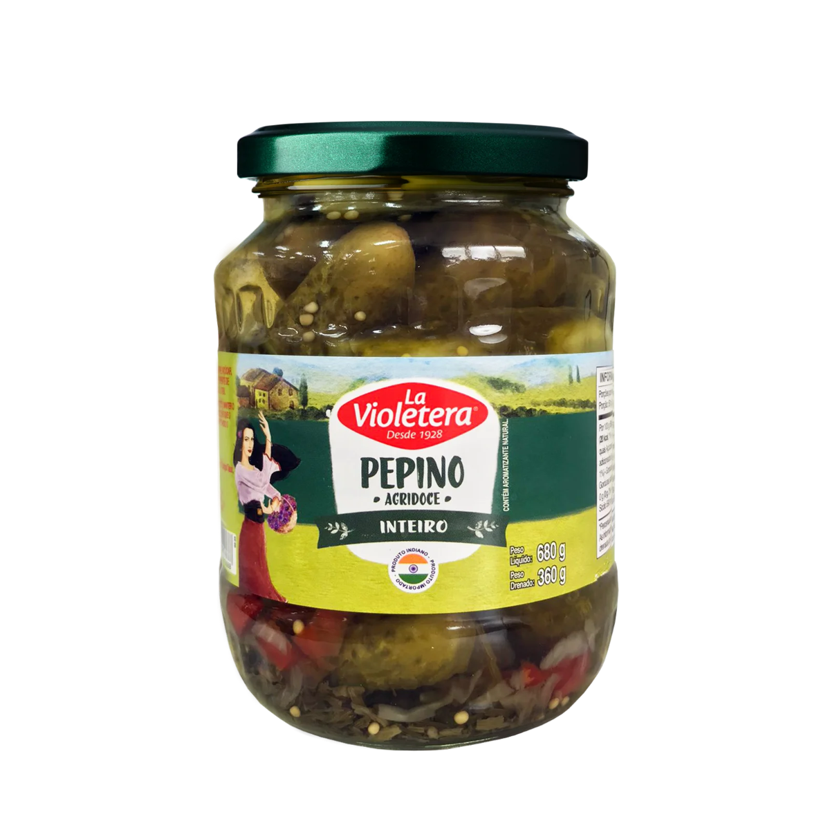 Pepino Inteiro Agridoce La Violetera Pote 360g