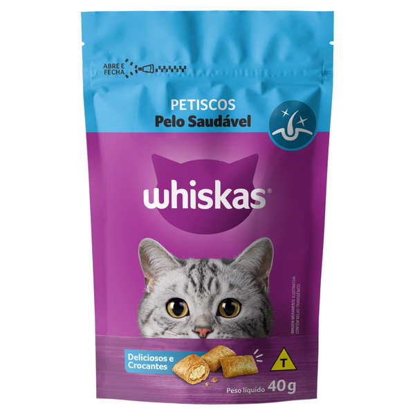 Petiscos Whiskas Pelo Saudável 40g