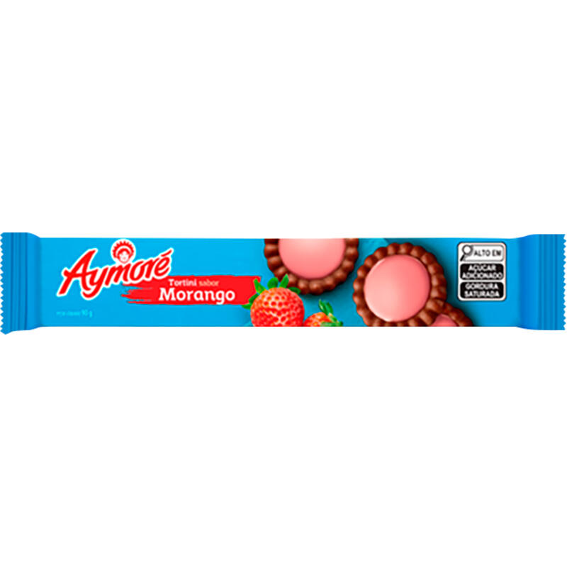Biscoito Aymoré Tortini Morango 90g