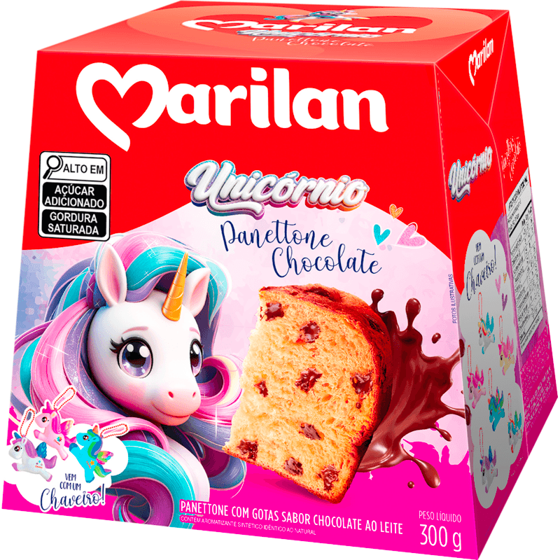 Panettone Marilan Unicórnio Gotas de Chocolate 300g
