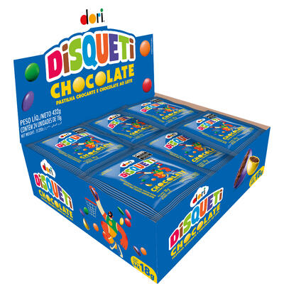 Confeito de Chocolate Disqueti Dori 24x18g